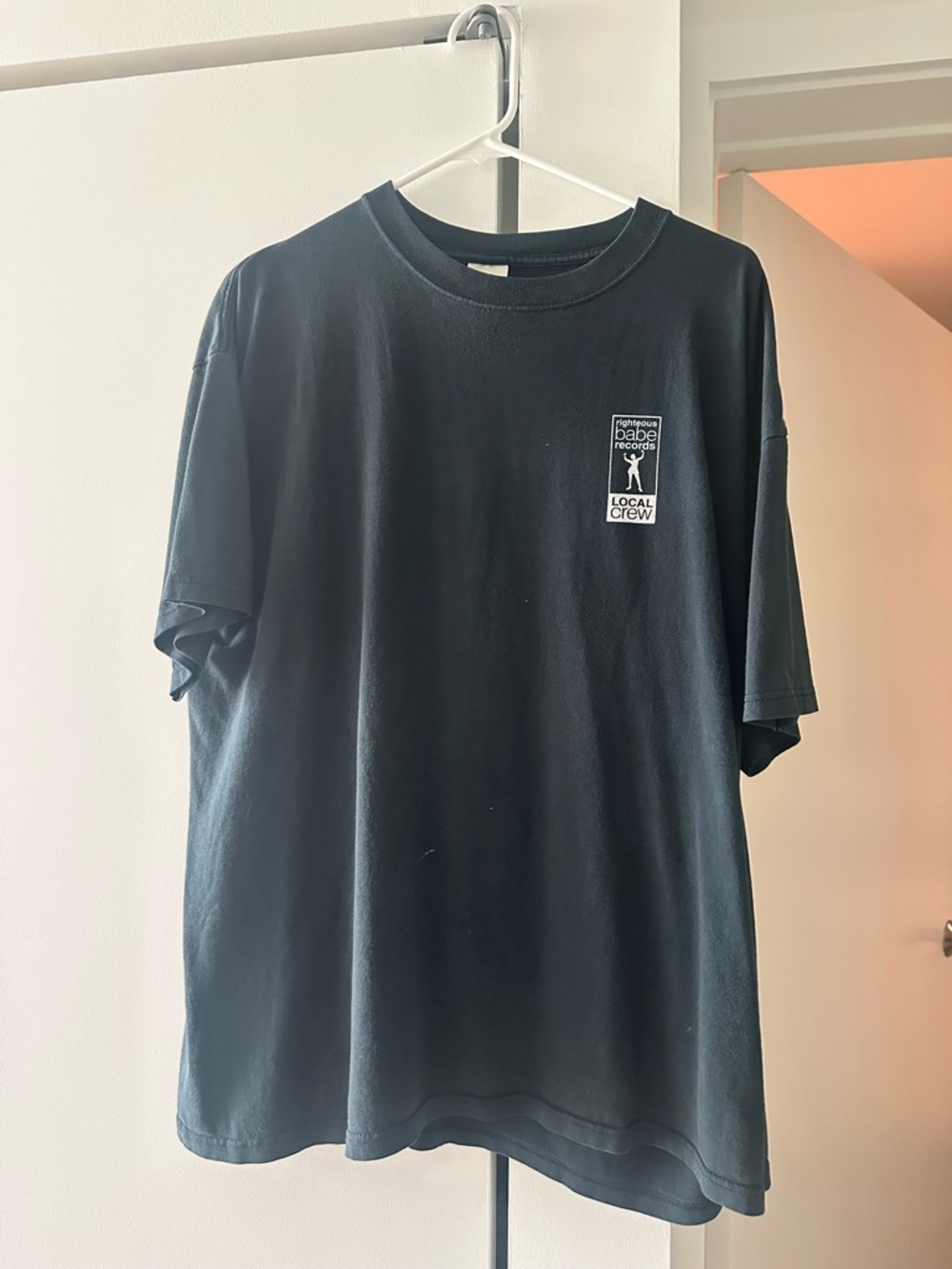 Righteous Babe Records - Local Crew Black Graphic Crewneck T-Shirt